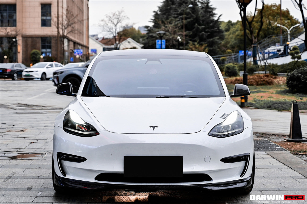 2017-2023 Tesla Model 3 IMP Performance Carbon Fiber Front Lip - DarwinPRO Aerodynamics