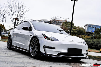 2017-2023 Tesla Model 3 IMP Performance Carbon Fiber Side Skirts - DarwinPRO Aerodynamics