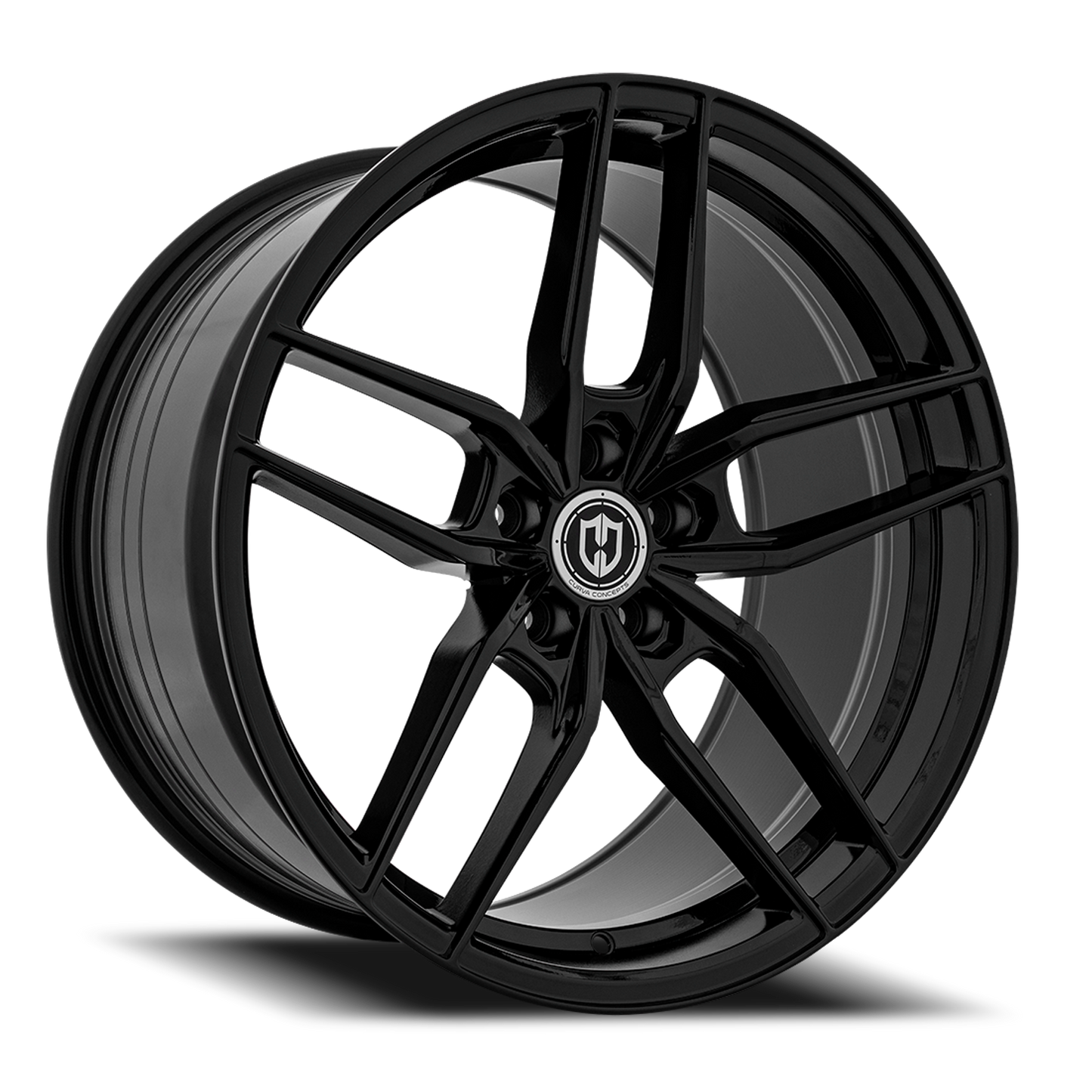 Curva Concepts CFF25 BLK 20x8.5 +35 5x114.3mm 73.1mm Gloss Black