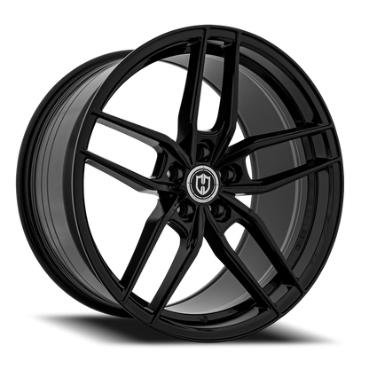 Curva Concepts CFF25 BLK 20x8.5 +35 5x114.3mm 73.1mm Gloss Black