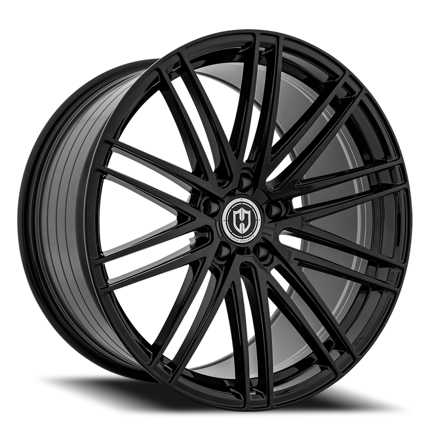 Curva Concepts CFF50 BLK 20x10.5 +15 5x115mm 71.5mm Gloss Black