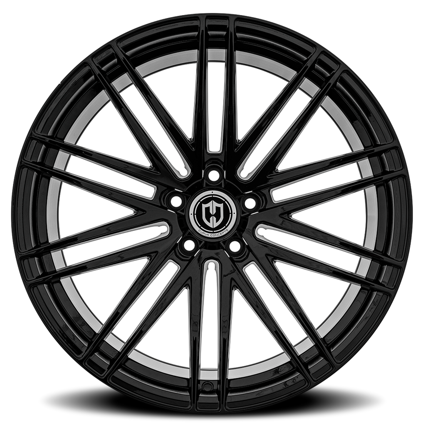 Curva Concepts CFF50 BLK 20x10.5 +15 5x115mm 71.5mm Gloss Black