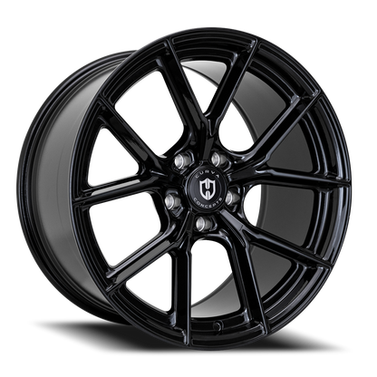 Curva Concepts CFF70 BLK 18x8.5 +35 5x112mm 73.1mm Gloss Black