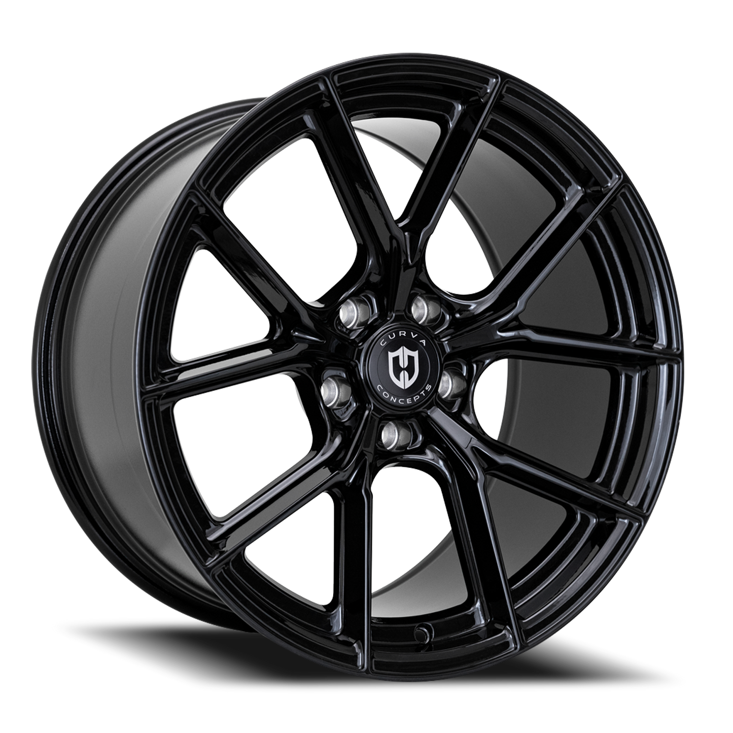 Curva Concepts CFF70 BLK 18x9.5 +35 5x114.3mm 73.1mm Gloss Black