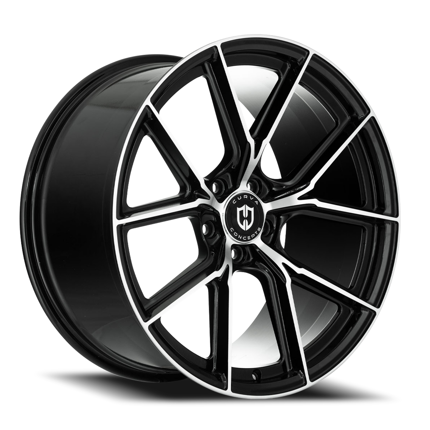 Curva Concepts CFF70 BMF 20x10 +40 5x114.3mm 73.1mm Black Machined Face