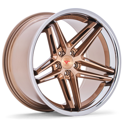 Ferrada CM1 Brushed Cobre / Chrome Lip wheel