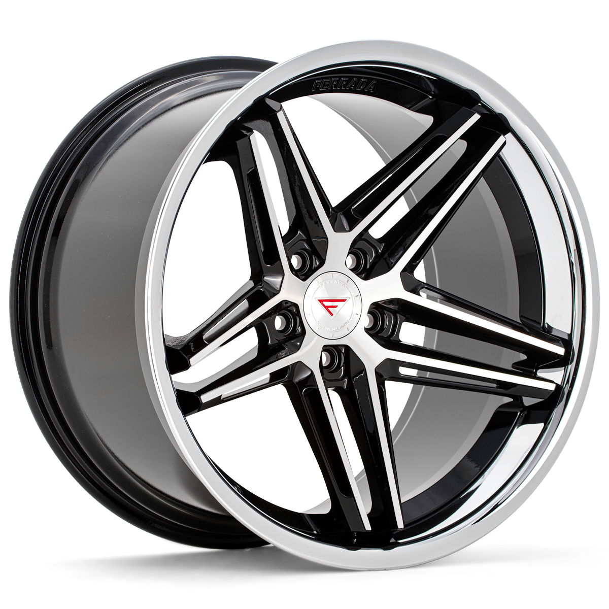 Ferrada CM1 Machine Black / Chrome Lip wheel