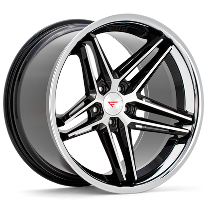 Ferrada CM1 Machine Black / Chrome Lip wheel