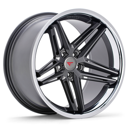 Ferrada CM1 Matte Graphite / Chrome Lip wheel