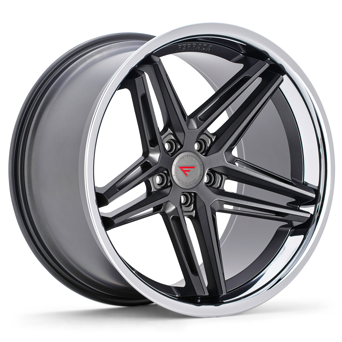 Ferrada CM1 Matte Graphite / Chrome Lip wheel