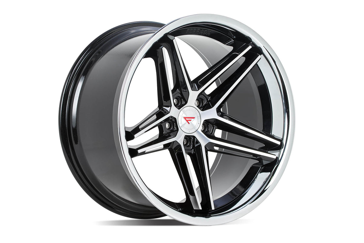 Ferrada CM1 Machine Black / Chrome Lip wheel