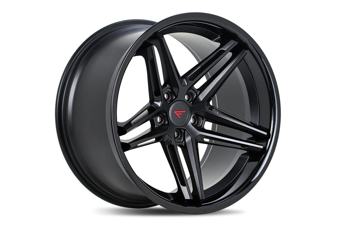 Ferrada CM1 Matte Black / Gloss Black Lip wheel