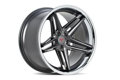 Ferrada CM1 Matte Graphite / Chrome Lip wheel