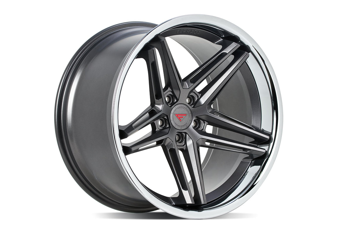 Ferrada CM1 Matte Graphite / Chrome Lip wheel