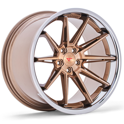 Ferrada CM2 Brushed Cobre / Chrome Lip wheel