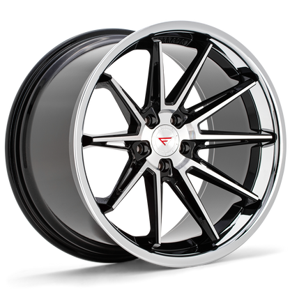 Ferrada CM2 Machine Black / Chrome Lip wheel