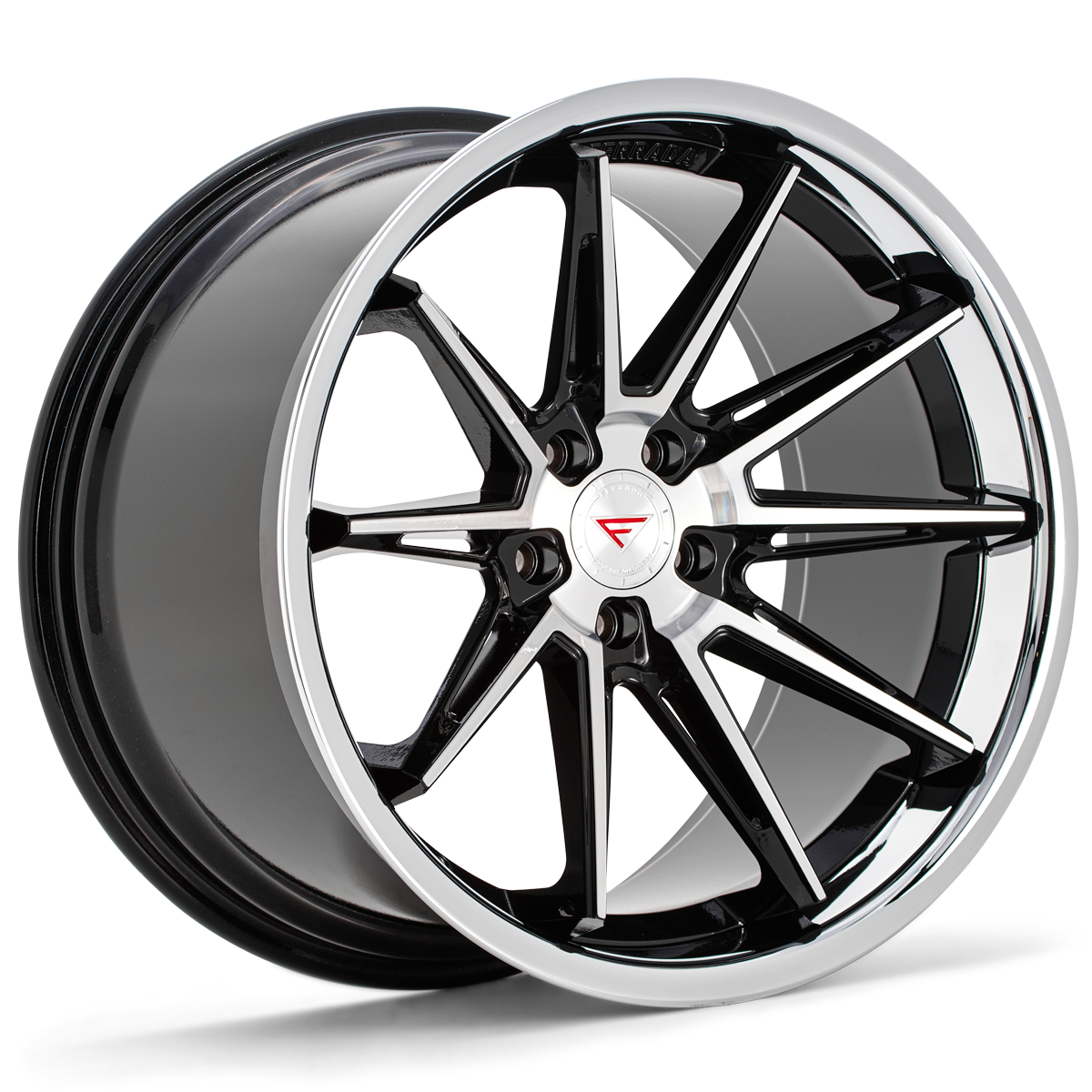 Ferrada CM2 Machine Black / Chrome Lip wheel