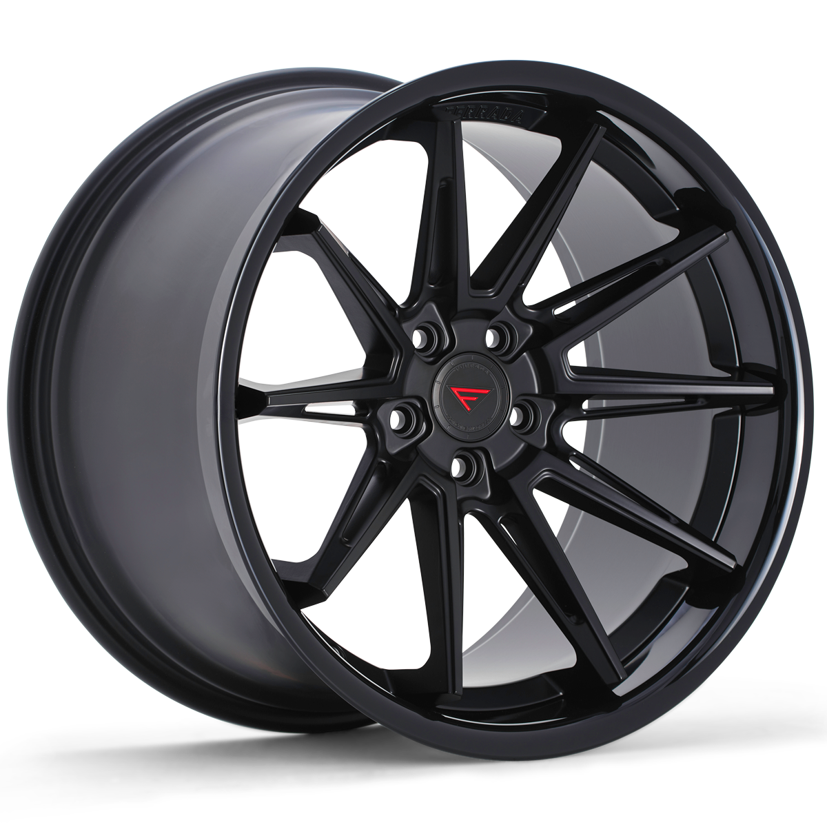 Ferrada CM2 Matte Black / Gloss Black Lip wheel