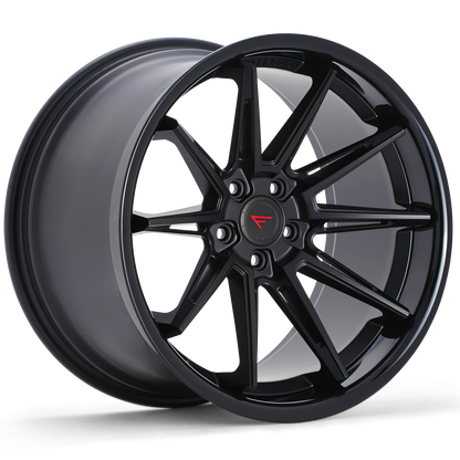 Ferrada CM2 Matte Black / Gloss Black Lip wheel