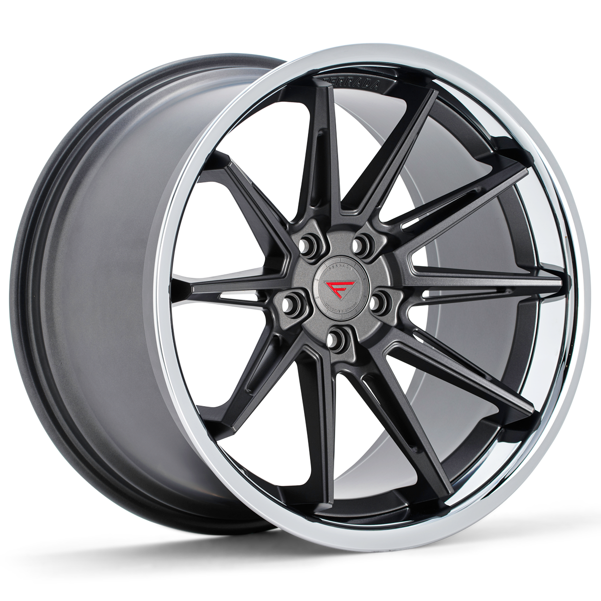 Ferrada CM2 Matte Graphite / Chrome Lip wheel