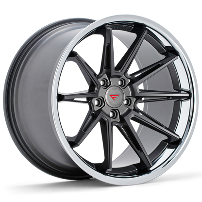 Ferrada CM2 Matte Graphite / Chrome Lip wheel