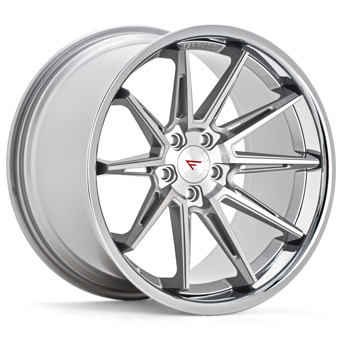 Ferrada CM2 Machine Silver / Chrome Lip wheel