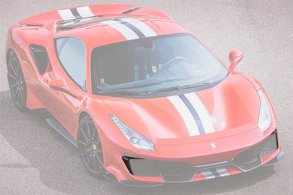 2018-2022 Ferrari 488 Pista Carbon Fiber Front Bumper Vent Canards - DarwinPRO Aerodynamics