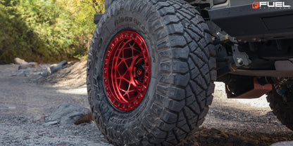 17" Fuel D121 Unit Beadlock Candy Red 6x139.7 ( Set of 4 )