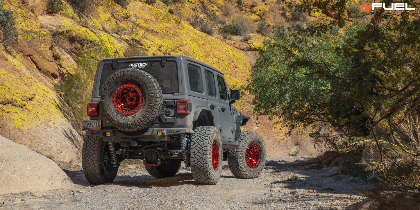 17" Fuel D120 Unit Beadlock Candy Red 5x127 ( Set of 4 )