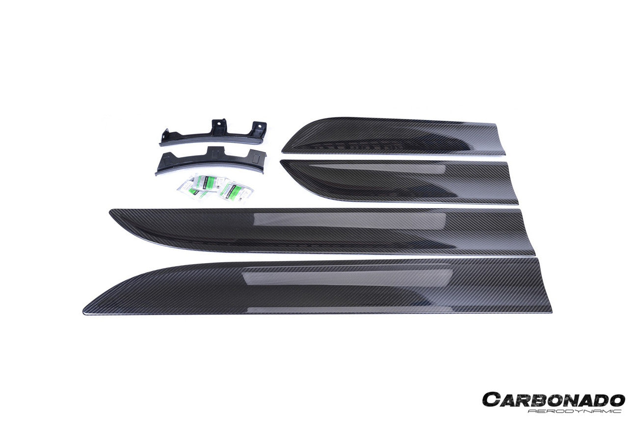 2014-2026 Porsche Macan 95B OE Style Autoclave Carbon Fiber Door Trims | Fits T, S, Turbo, GTS,