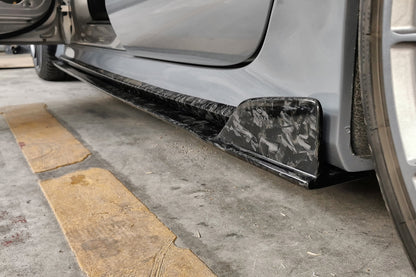 2016-2019 Audi RS7 MAN Style Dry Carbon Fiber Side Skirts
