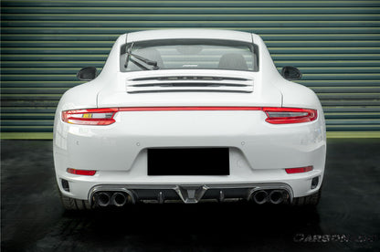 2017-2019 Porsche 911 991.2 Carrera KA Style Dry Carbon Fiber Rear Lip Diffuser