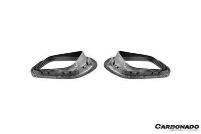 2017-2019 Porsche 911 991.2 Carrera OEM Style Dry Carbon Fiber Rear Bumper Vent Trims