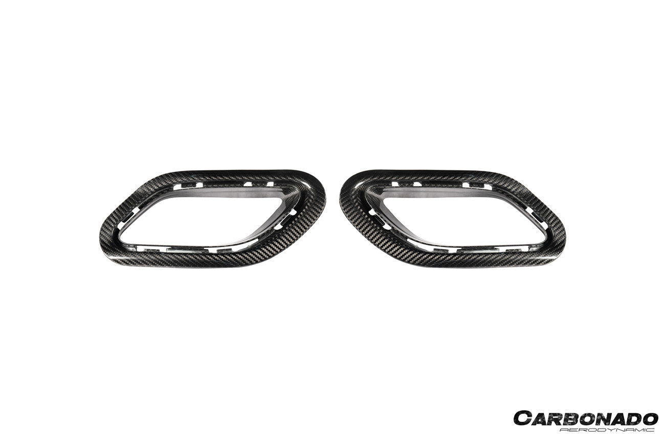 2017-2019 Porsche 911 991.2 Carrera OEM Style Dry Carbon Fiber Rear Bumper Vent Trims