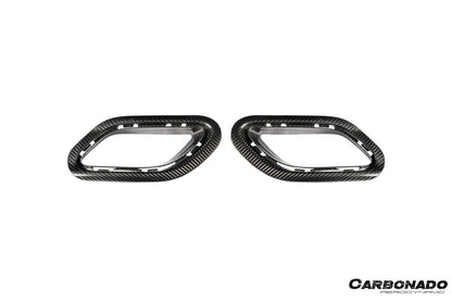 2017-2019 Porsche 911 991.2 Carrera OEM Style Dry Carbon Fiber Rear Bumper Vent Trims