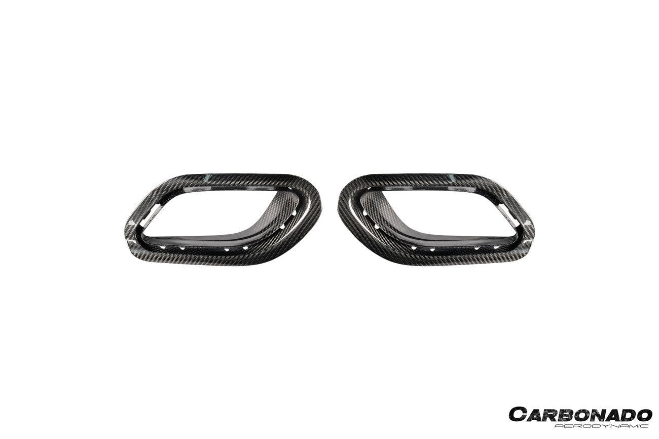 2017-2019 Porsche 911 991.2 Carrera OEM Style Dry Carbon Fiber Rear Bumper Vent Trims