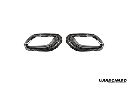 2017-2019 Porsche 911 991.2 Carrera OEM Style Dry Carbon Fiber Rear Bumper Vent Trims