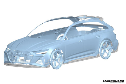 2019-2024 Audi RS6  RS7 C8 AD Style Dry Carbon Fiber Front Bumper Canards