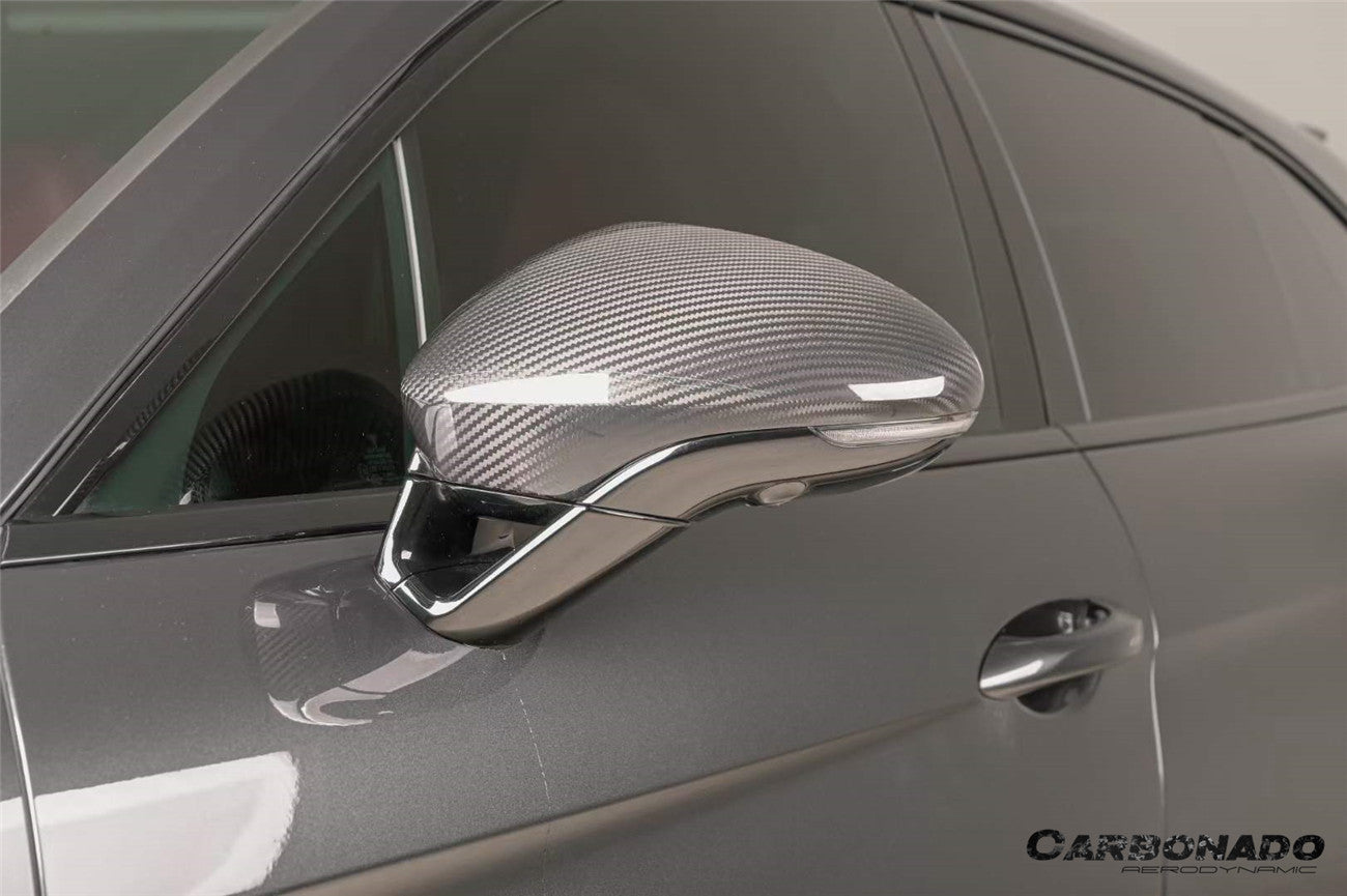 2017-2025 Porsche Panamera 971.1 & 971.2 & 976 OEM Style Dry Carbon Fiber Mirror Housing - Carbonado