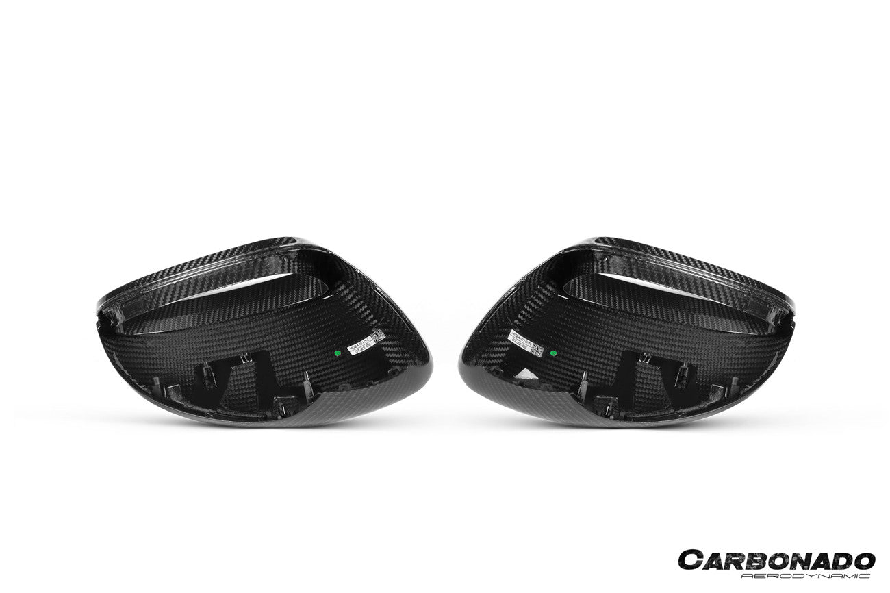 2017-2025 Porsche Panamera 971.1 971.2 976 OEM Style Autoclave Carbon Fiber Mirror Housing Replacement | Fits S, 4S, GTS, Turbo, Turbo S, E‑Hybrid, SportTurismo LHD