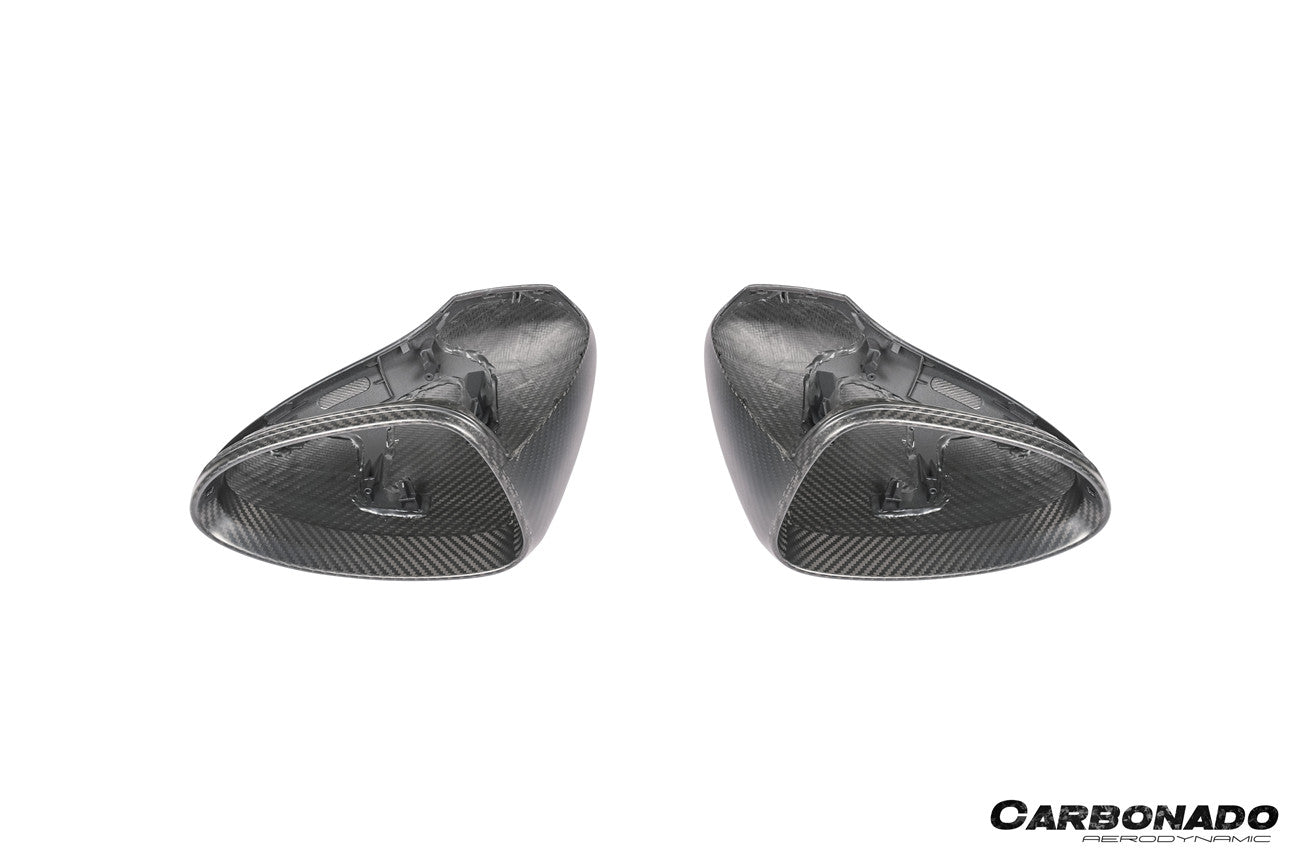 2017-2025 Porsche Panamera 971.1 971.2 976 OEM Style Autoclave Carbon Fiber Mirror Housing Replacement | Fits S, 4S, GTS, Turbo, Turbo S, E‑Hybrid, SportTurismo LHD