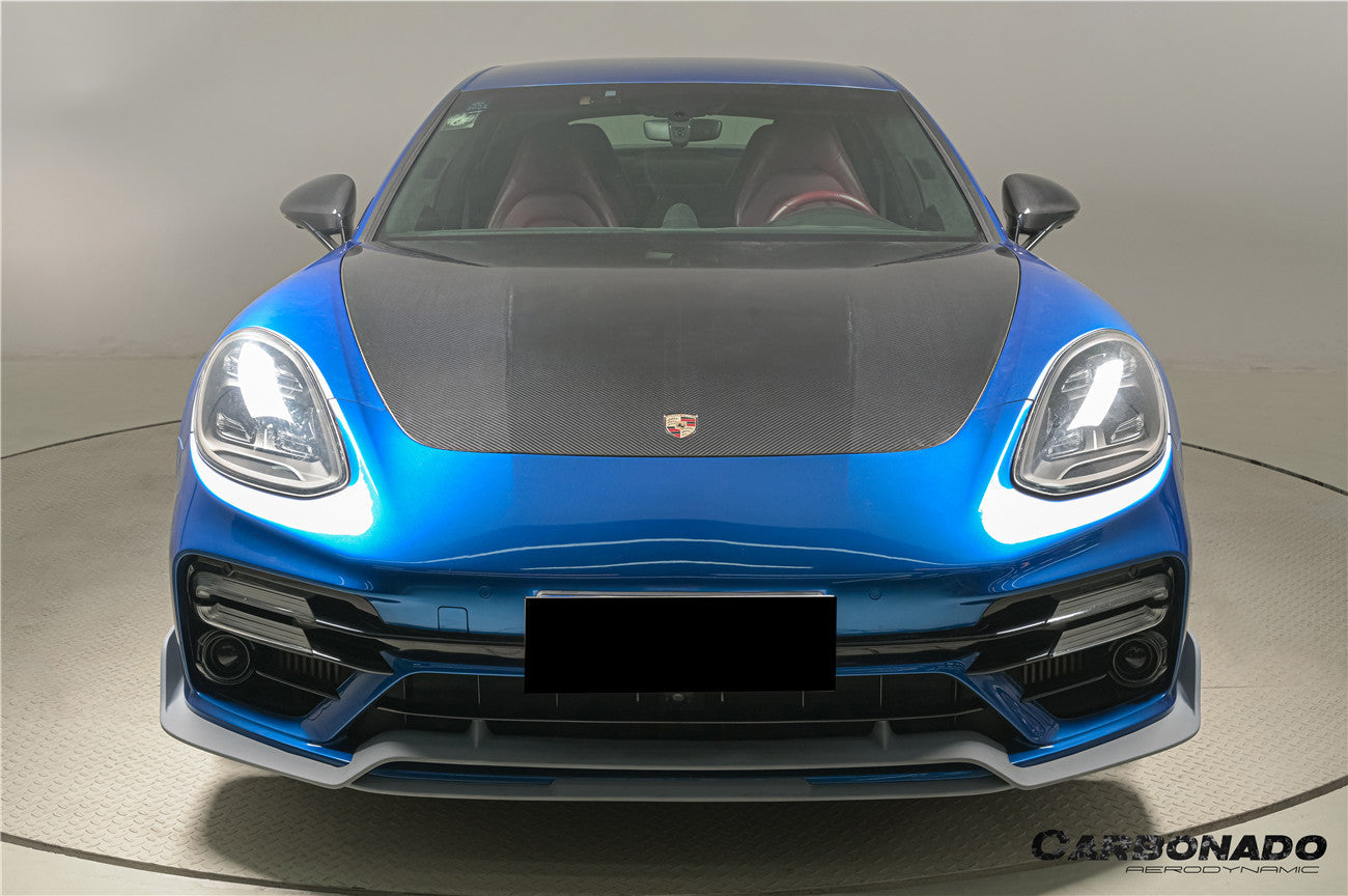 2017-2023 Porsche Panamera 971 4S & Turbo & SD & GTS OEM Style Dry Carbon Fiber Hood - Carbonado