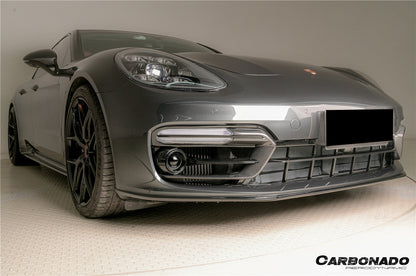 2017-2023 Porsche Panamera 971 SD GTS OEM Style Dry Carbon Fiber Front Bumper Air Vent - Carbonado