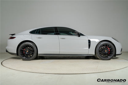 2017-2023 Porsche Panamera 971 SD Style Dry Carbon Fiber Side Skirts - Carbonado