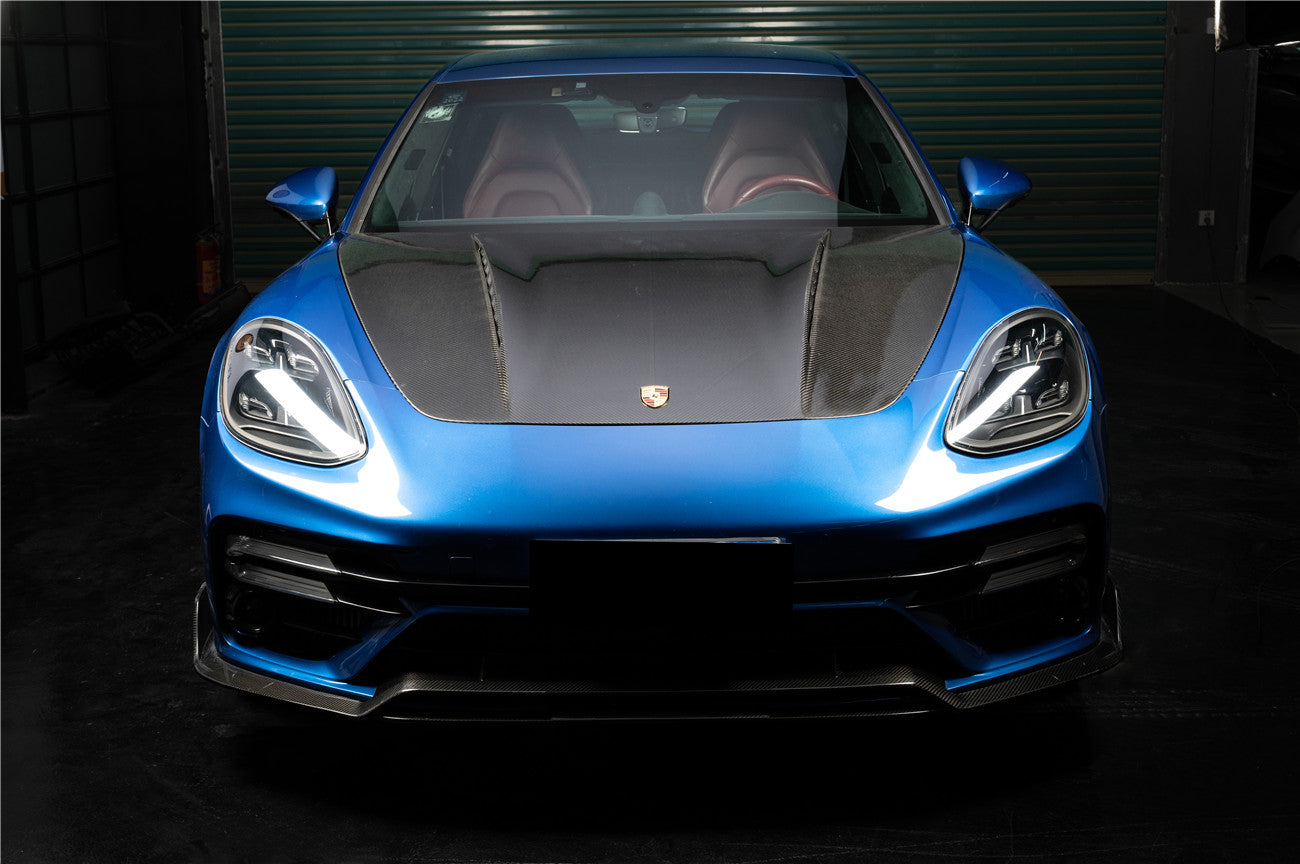 2017-2023 Porsche Panamera 971 4S & Turbo & SD & GTS TP Style Dry Carbon Fiber Hood - Carbonado