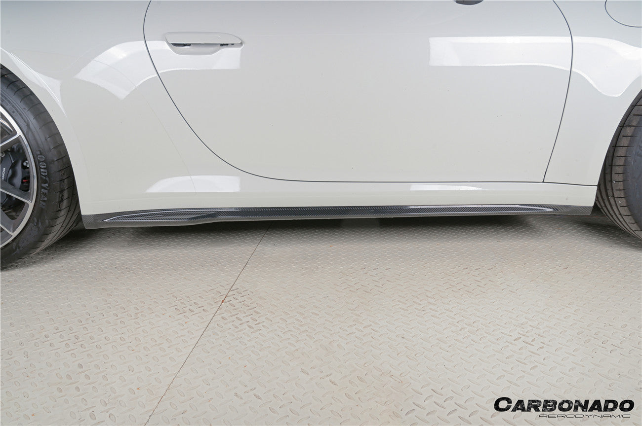 2019-2024 Porsche 911 992 Carrera    Cabriolet Convert Turbo SD Style Dry Carbon Fiber Side Skirts