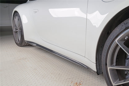 2019-2024 Porsche 911 992 Carrera & Cabriolet Convert Turbo SD Style Dry Carbon Fiber Side Skirts - Carbonado