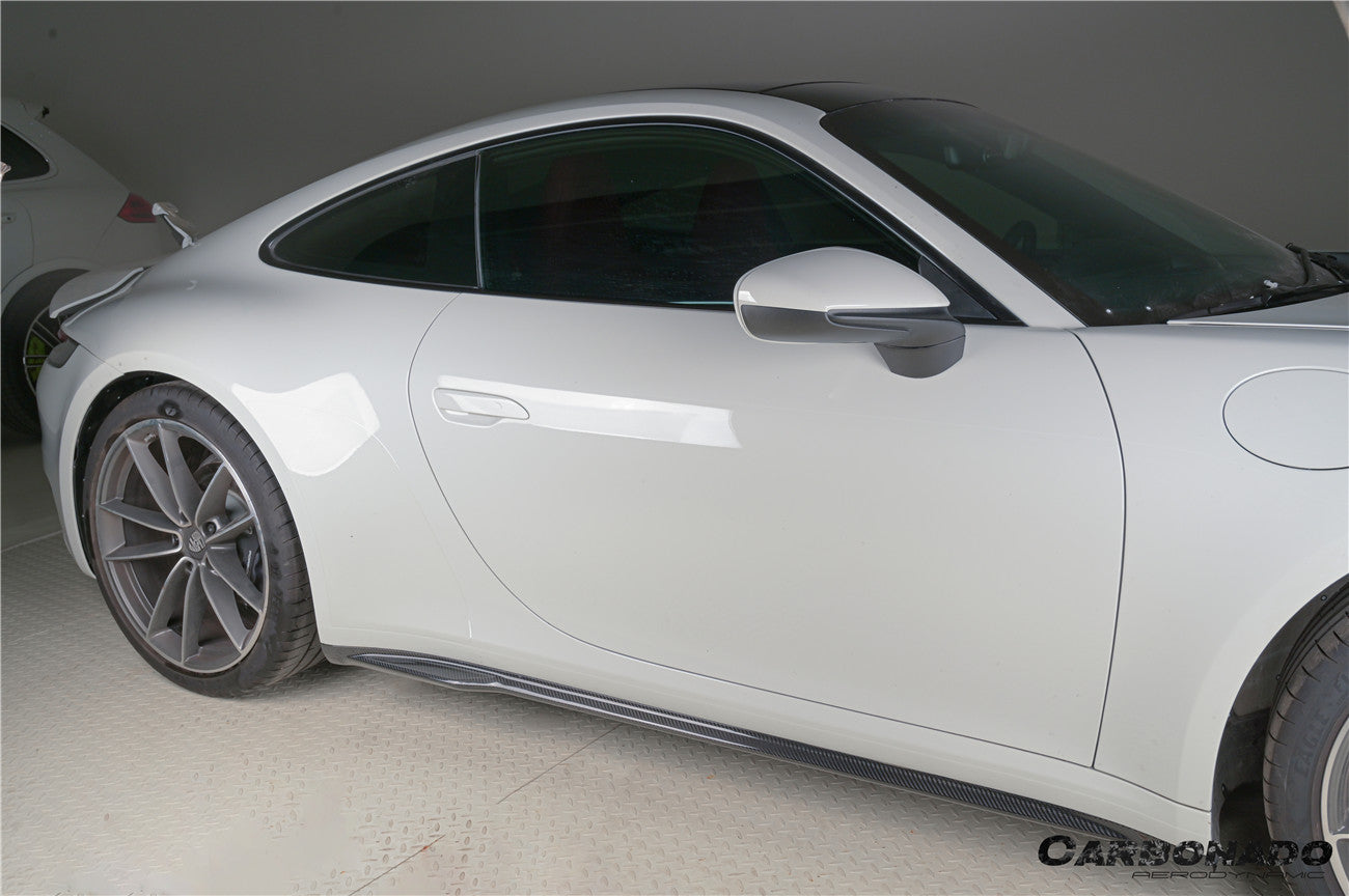 2019-2024 Porsche 911 992 Carrera    Cabriolet Convert Turbo SD Style Dry Carbon Fiber Side Skirts
