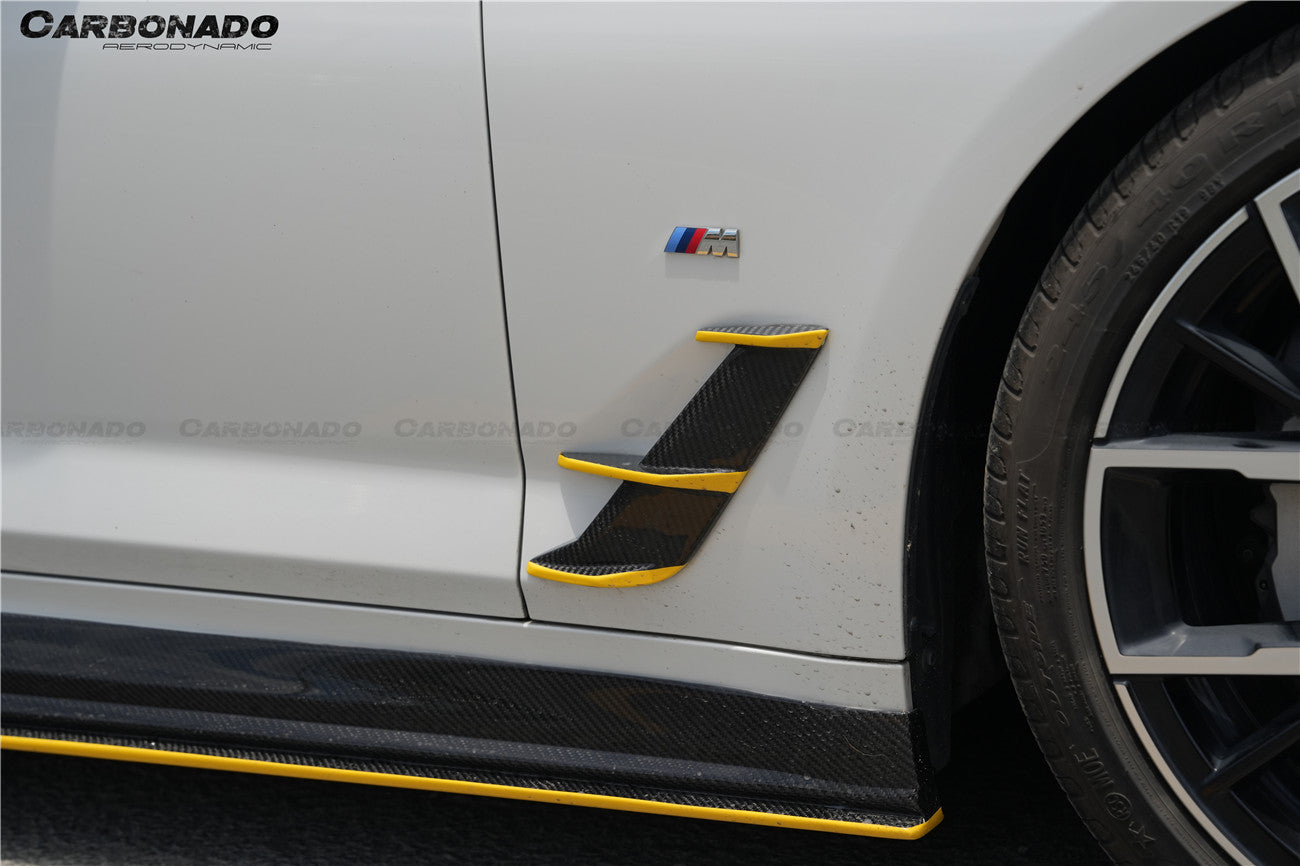 2020-2023 BMW 5 Series G30 G38 M-tech AD Style Dry Carbon Fiber fender vents trims
