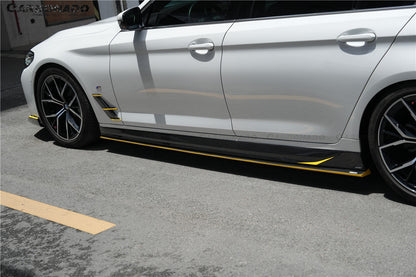 2016-2023 BMW 5 Series G38 M-tech AD Style Dry Carbon Fiber Side Skirts